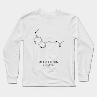 Melatonin Molecular Structure - White Long Sleeve T-Shirt